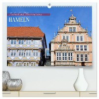 Hameln - Fachwerk und Weserrenaissance (hochwertiger Premium Wandkalender 2025 DIN A2 quer), Kunstdruck in Hochglanz