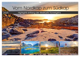 Vom Nordkap zum Südkap (Wandkalender 2025 DIN A2 quer), CALVENDO Monatskalender