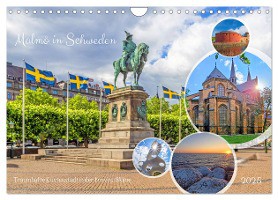 Malmö in Schweden (Wandkalender 2025 DIN A4 quer), CALVENDO Monatskalender