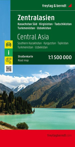 Central Asia - Kazakhstan South - Kyrgyzstan - Tajikistan - Turkmenistan - Uzbekistan Road Map 1:1 500 000