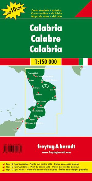 Calabria Road Map 1:150 000