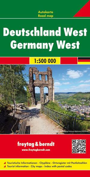 Germany West Road Map 1:500 000