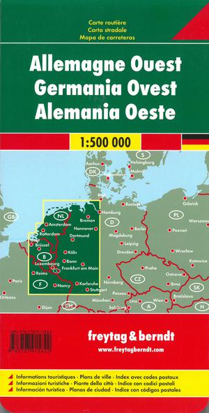 Germany West Road Map 1:500 000