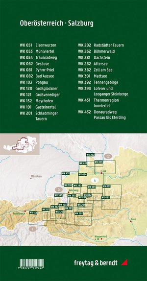 Upper Austria - Salzburg, hiking map set 1:50,000
