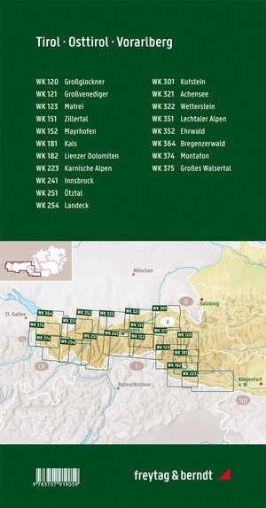 Tyrol - East Tyrol - Vorarlberg, hiking map set 1:50,000
