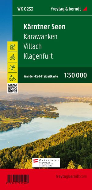 Woerthersee and surroundings, hiking, cycling and leisure map 1:50,000, freytag & berndt, WK 0233