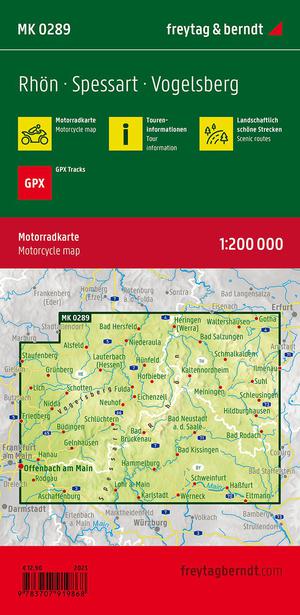 Rhoen - Spessart - Vogelsberg, motorcycle map 1:200,000, freytag & berndt