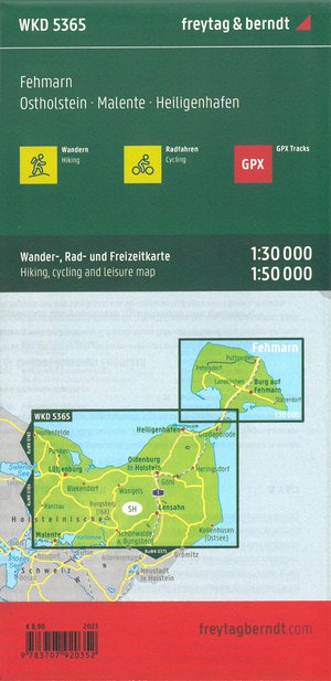 Fehmarn - Ostholstein, hiking, cycling and leisure map 1:30,000, freytag & berndt, WKD 5365