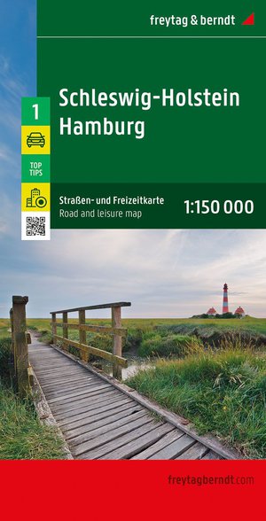Schleswig - Holstein  Hamburg Road and Leisure Map