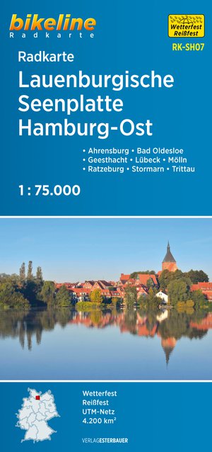 Lauenburgische Seenplatte Hamburg East cycling map