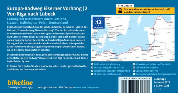 Europa-Radweg 2 Eiserner Vorhang Von Riga nach Lübeck