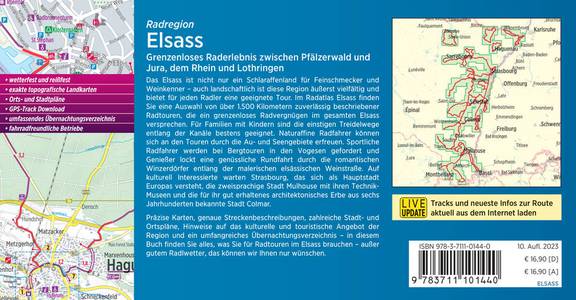 Elsass Radregion zw. Pfälzerwald & Jura, Rhein & Lothringen