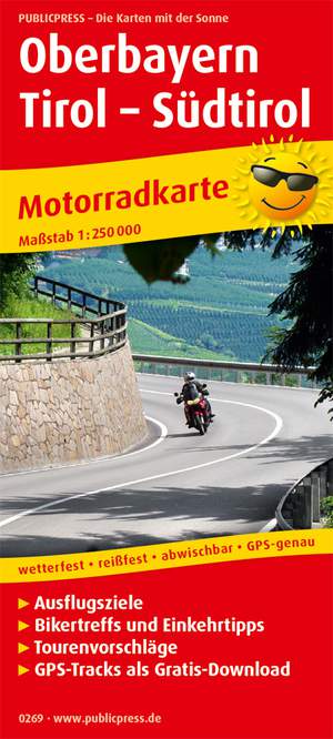 Oberbeieren Tirol - Zuid-Tirol motorkaart