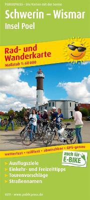 Schwerin - Wismar, cycling and hiking map 1:60,000