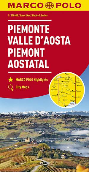 MARCO POLO Karte Italien 1 Piemont, Aostatal