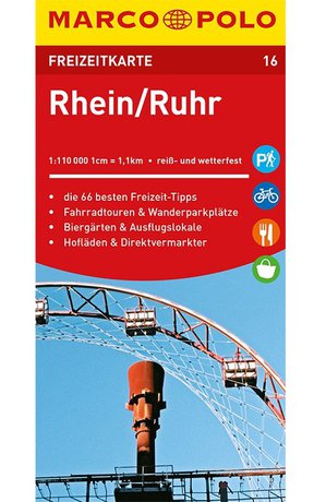 MARCO POLO Freizeitkarte Rhein, Ruhr 1:110 000
