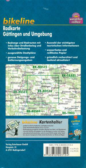 Göttingen & surroudings cycle map
