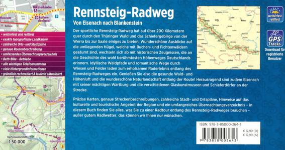 Rennsteig - Radweg von Eisenach nach Blankenstein