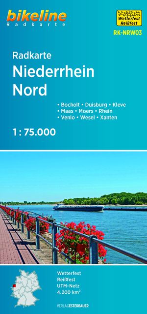 Niederrhein Noord fietskaart