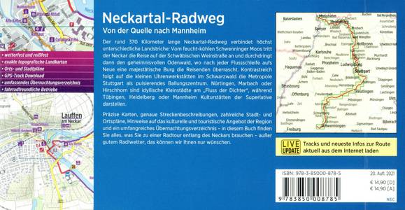 Neckartal Radweg von der Quelle nach Mannheim