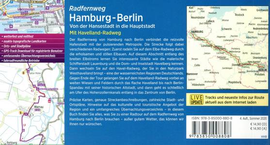 Hamburg - Berlin Radfernweg Hansestadt i/die Hauptstadt