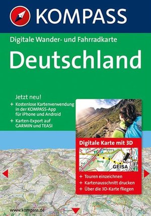 Deutschland 3D GPS digitale Wander- & Fahrradkarte