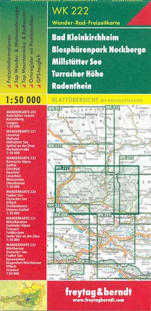 Bad Kleinkirchheim - Biosphere Park Nockberge - Millstatter See - Turracher Hohe - Radenthein Hiking + Leisure Map 1:50 000