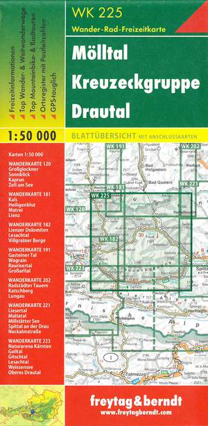 Molltal - Kreuzeckgruppe - Drautal Hiking + Leisure Map 1:50 000
