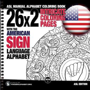26x2 Intricate Coloring Pages with the American Sign Language Alphabet