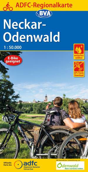 Neckar-Odenwald cycling map