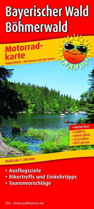 Bavarian Forest - Bohemian Forest, motorcycle map 1:200,000