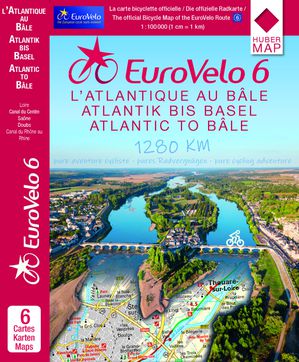 Eurovelo 6 Atlantische Oceaan - Basel Kaartenset