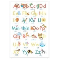 ABC Poster 70,7x100 cm.  Alphabet spielerisch mit Tieren lernen | Das ABC-Lernposter mit Groß- und Kleinbuchstaben |