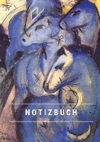 Notizbuch klein A5 Blanko - Notizheft 44 Seiten 90g/m² - Softcover Franz Marc "Der Turm der blauen Pferde" - FSC Papier