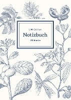 Notizbuch schön gestaltet mit Leseband - A5 Hardcover blanko - 100 Seiten 90g/m² - floral hellgrau - FSC Papier