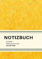 Dickes Notizbuch 1000 Seiten - A5 blanko - Hardcover gelb mit Leseband - weißes Papier 90g/m² - FSC Papier