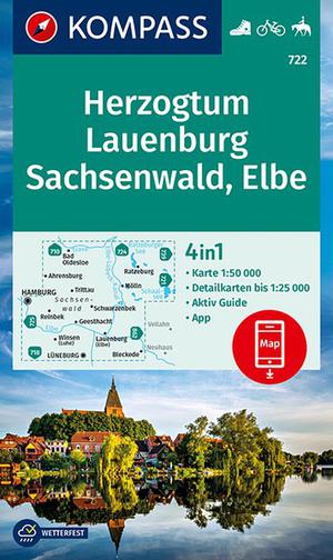 KOMPASS Wanderkarte Herzogtum Lauenburg 1:50 000