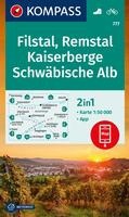 KOMPASS Wanderkarte 777 Filstal, Remstal, Kaiserberge, Schwäbische Alb 1:50.000