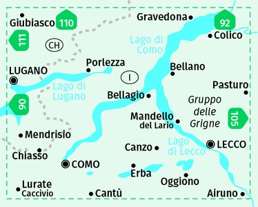 Lago di Como /  Lugano D/I/E + Aktiv Guide