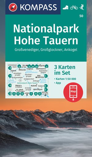 Hohe Tauern NP 3-set GPS Großvenediger, Großglockner, Ankogel