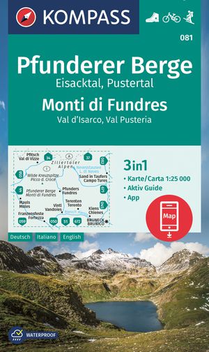Pfunderer Berge / Monti di Fundres D/I/E + Aktiv Guide