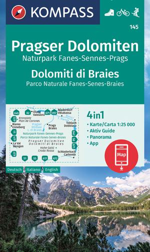 Pragser Dolomiten NP Fanes-Sennes-Prags D/E/I + Aktiv Guide