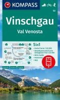 KOMPASS Wanderkarte 52 Vinschgau / Val Venosta 1:50.000