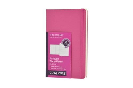 2015 Moleskine Magenta Large Weekly Turntable Notebook 18 Mo