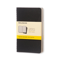 Moleskine Pocket Cahier Journals Black Squared Set van 3