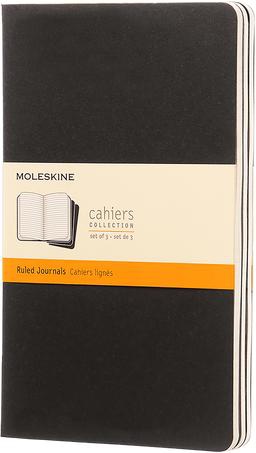 Moleskine Large Cahier Journal Black Ruled