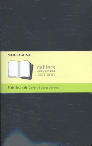 Moleskine Large Cahier Journals Black Plain set of 3