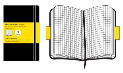 Moleskine Pocket Notebook Sofcover Black Squared
