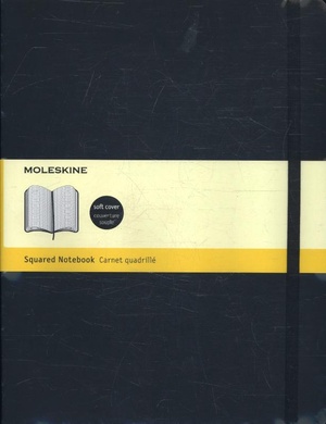 Moleskine XL Notebook Softcover Black Squared
