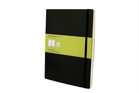 Moleskine XL Notebook Softcover Black Plain